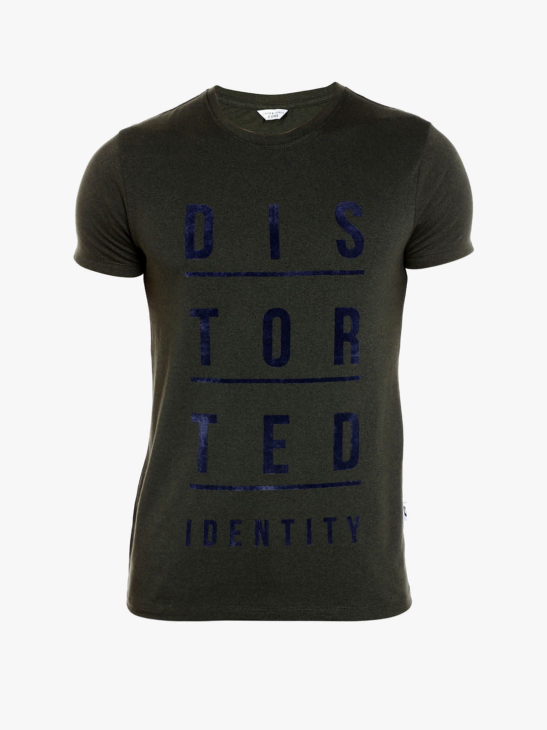 Green Slogan Print Crew Neck T-Shirt