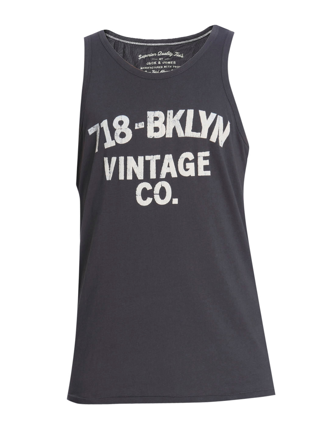 Black Graphic Print Tank Top