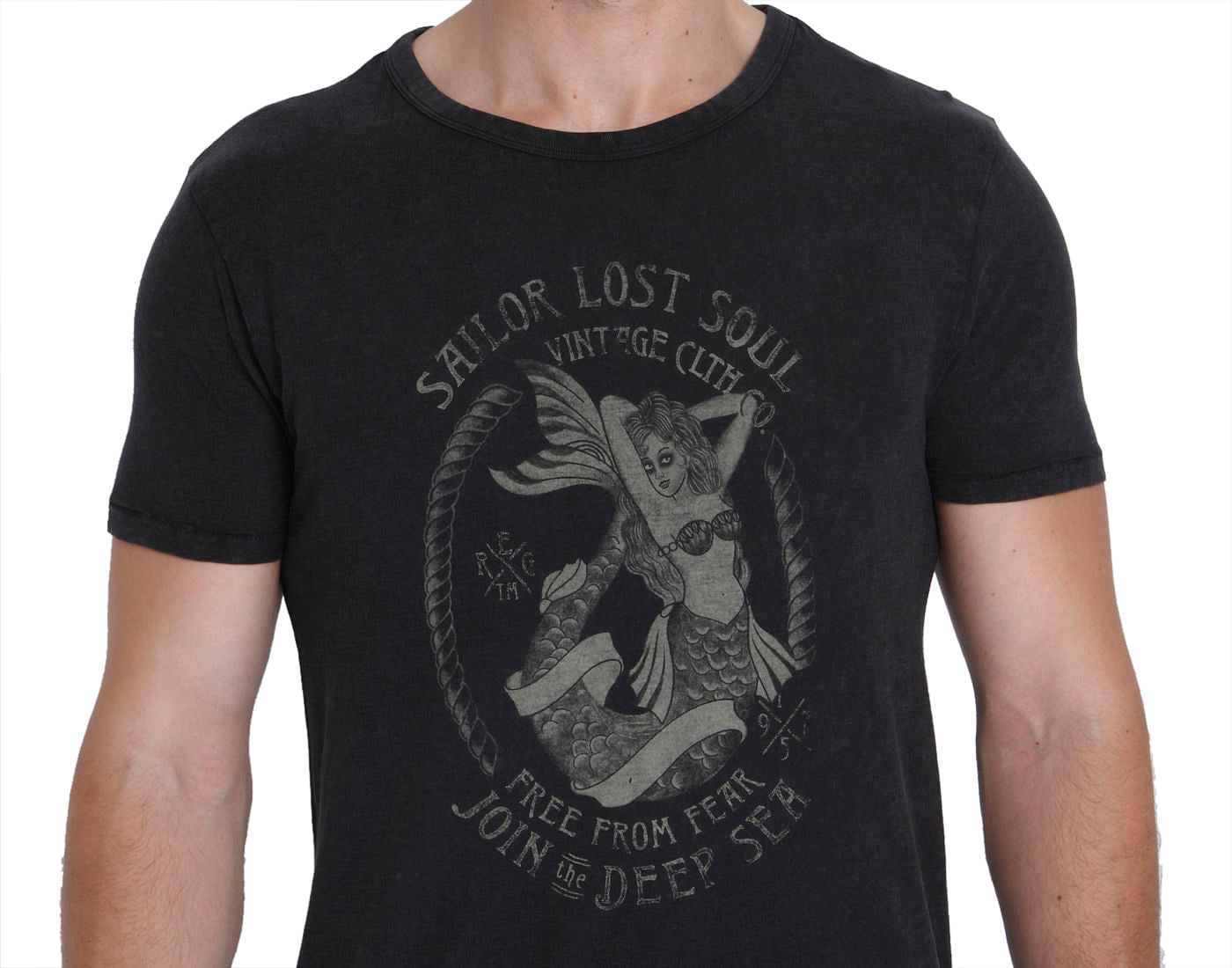 Black Graphic Print Crew Neck T-Shirt