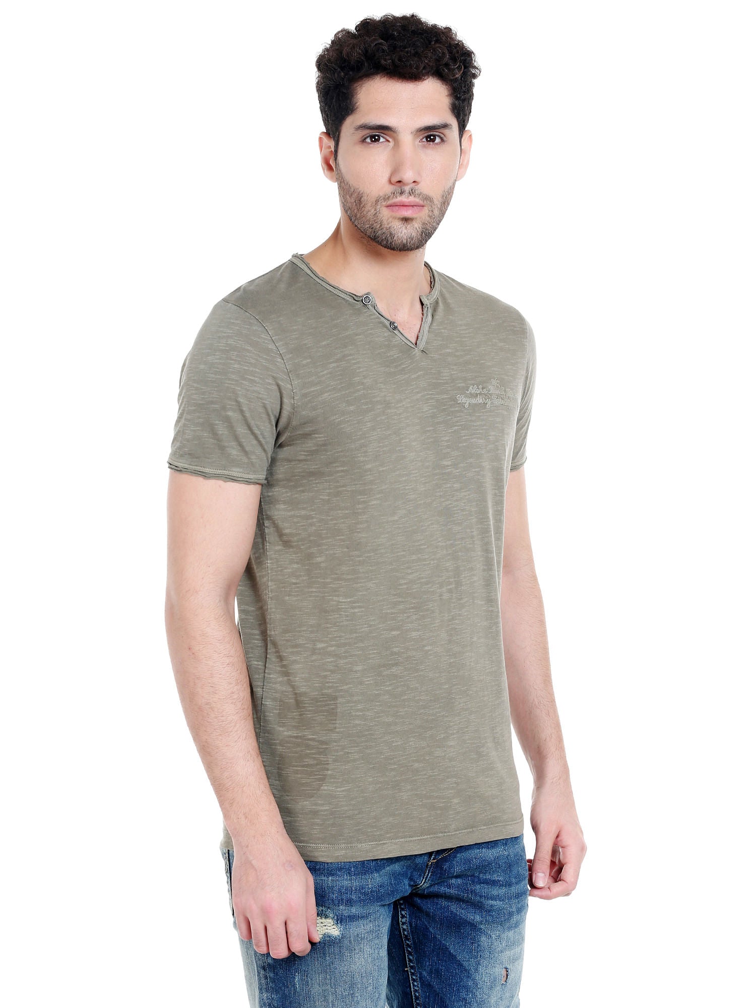 Green V-Neck T-Shirt