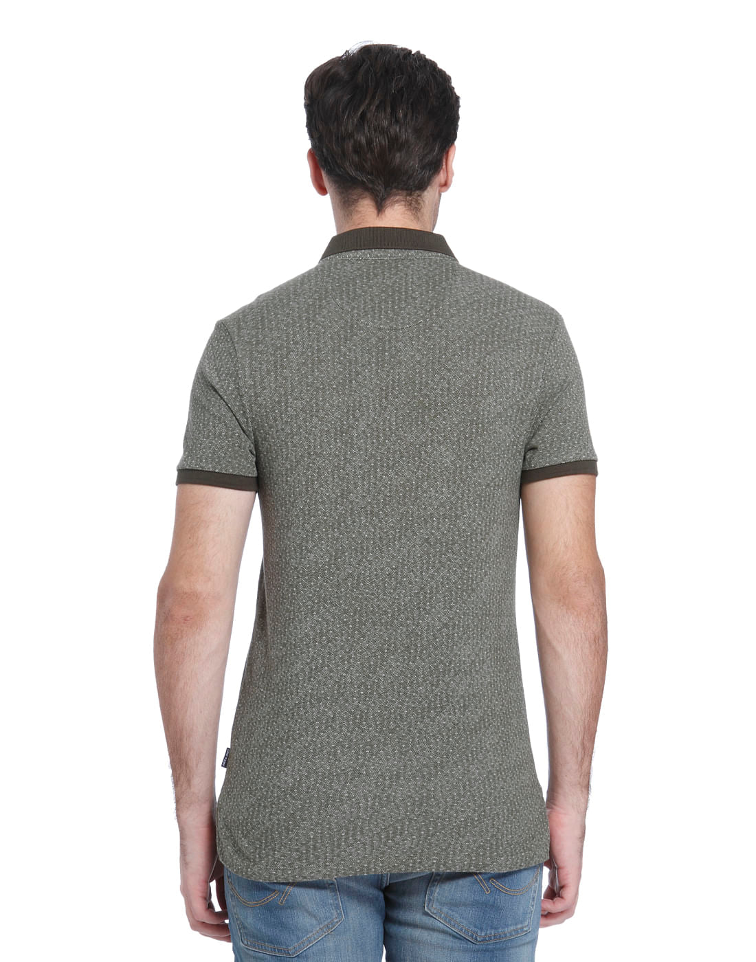 Green Printed Polo T-Shirt