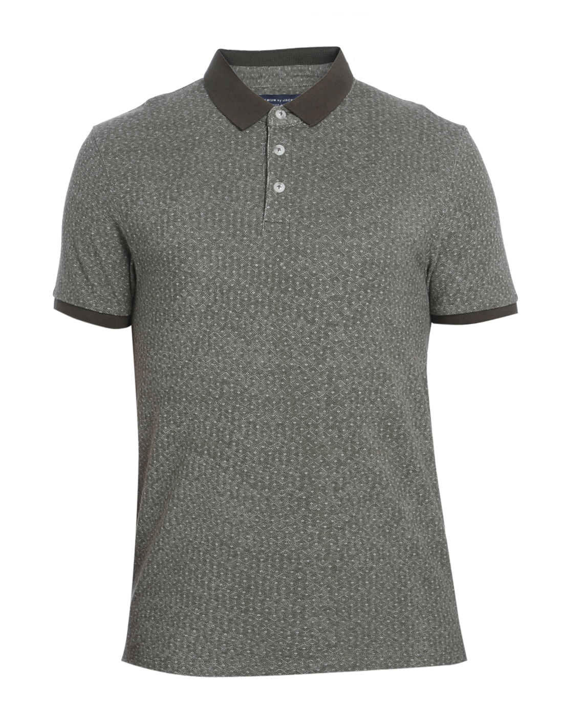 Green Printed Polo T-Shirt