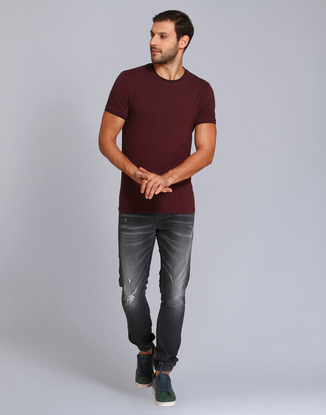 Maroon Crew Neck T-Shirt