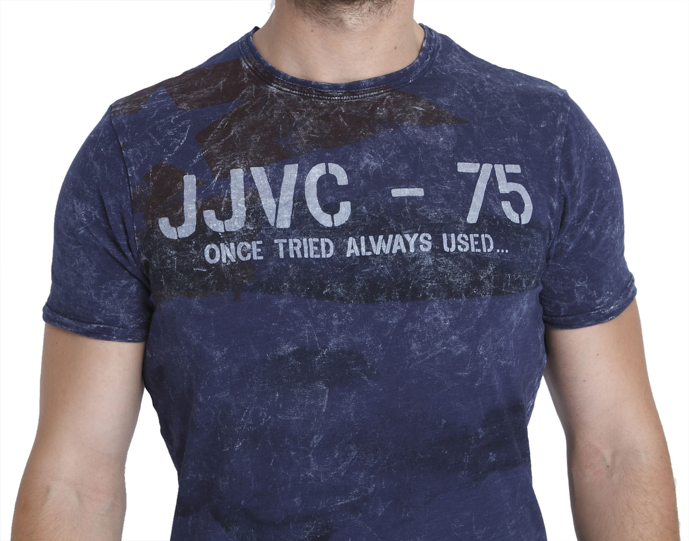 Blue Graphic Print Crew Neck T-Shirt
