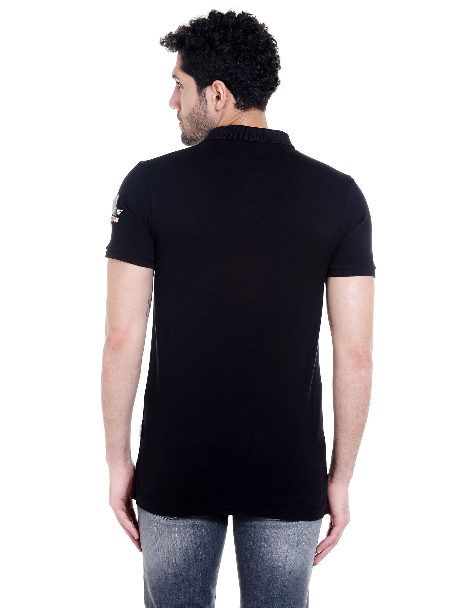 Black Badge Detail Polo T-Shirt