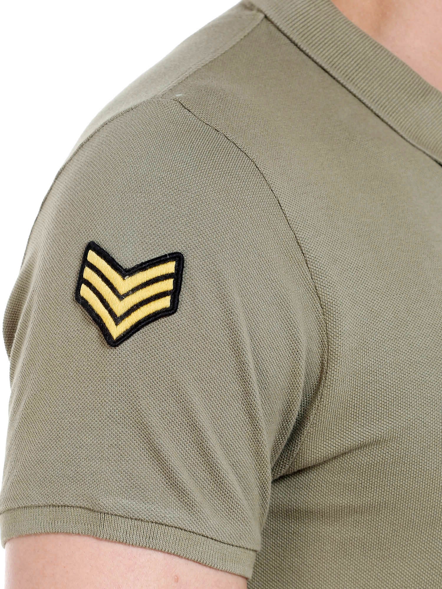 Green Badge Detail Polo T-Shirt
