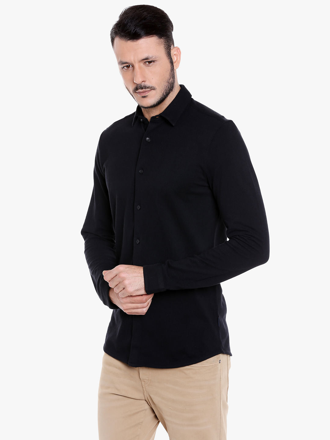 Black Slim Fit Shirt