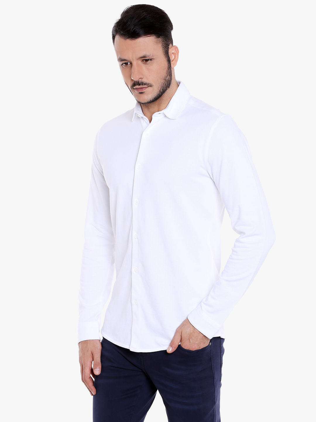 White Slim Fit Shirt