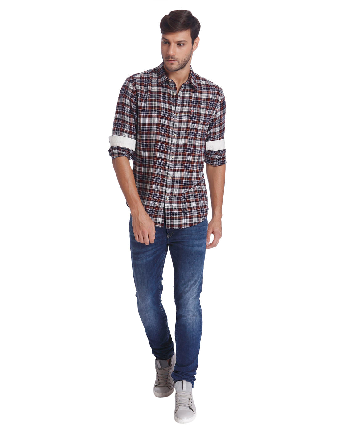 Red Check Slim Fit Shirt