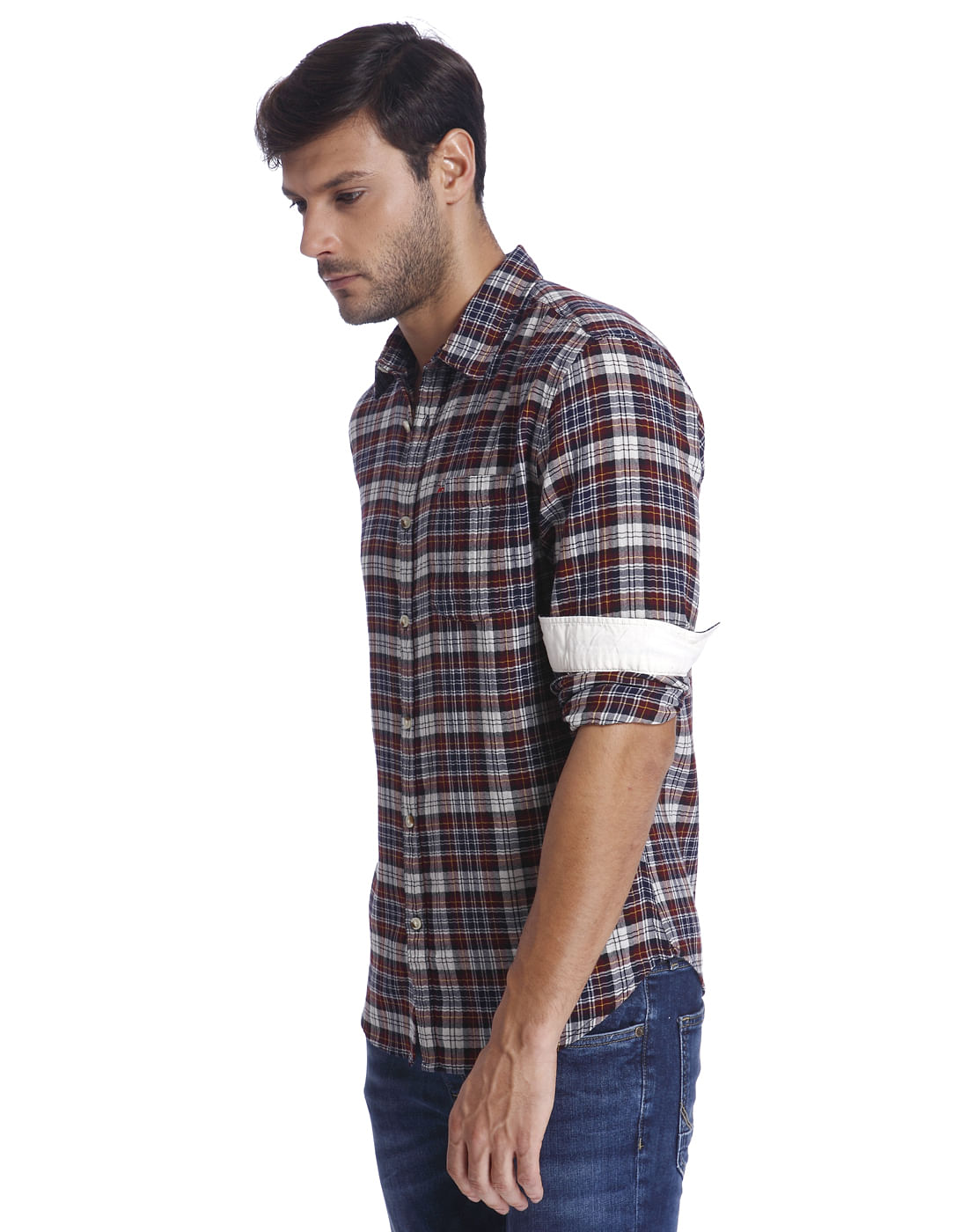 Red Check Slim Fit Shirt