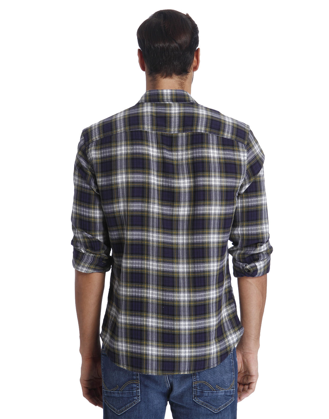 Green Check Slim Fit Shirt