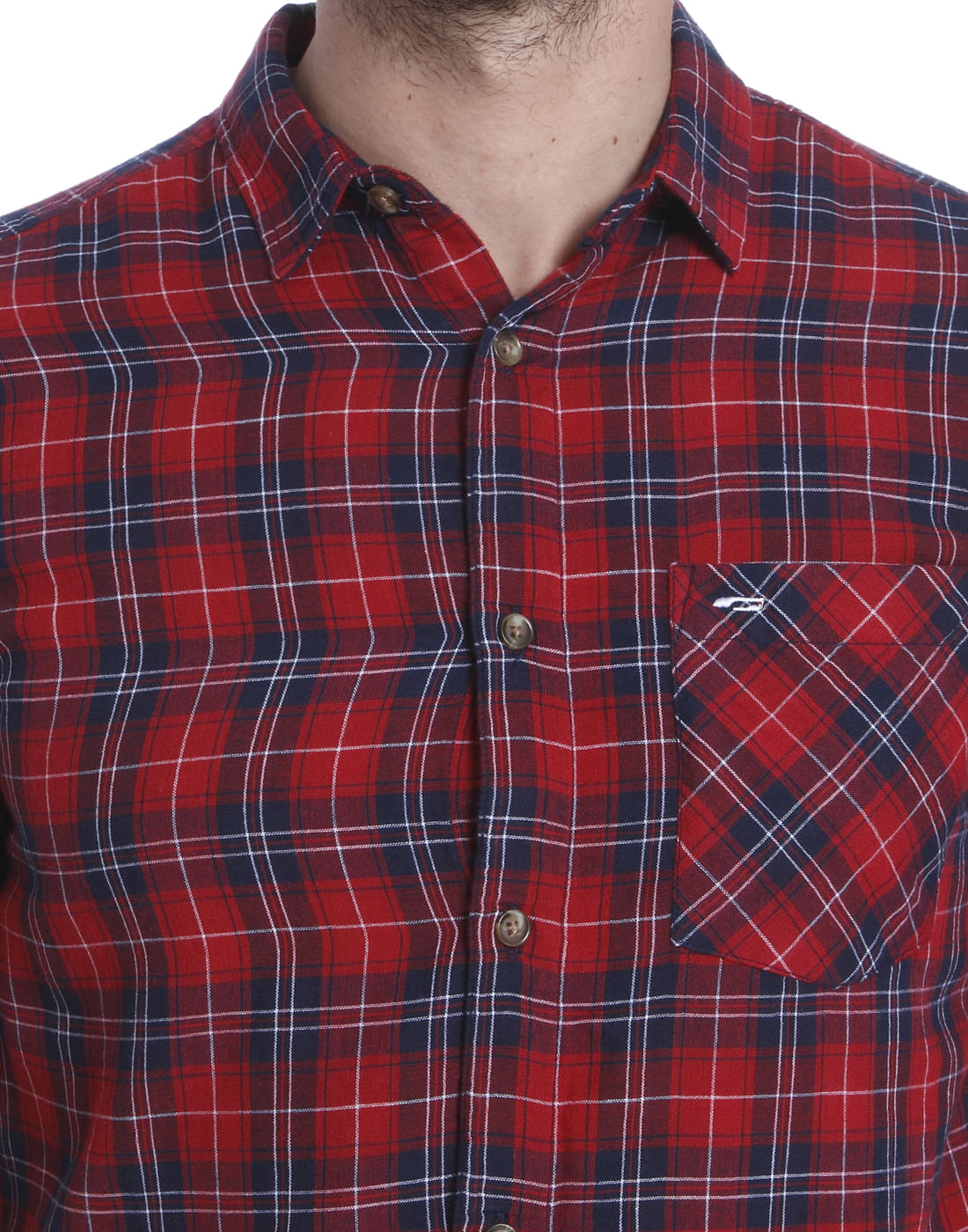 Red Check Slim Fit Shirt