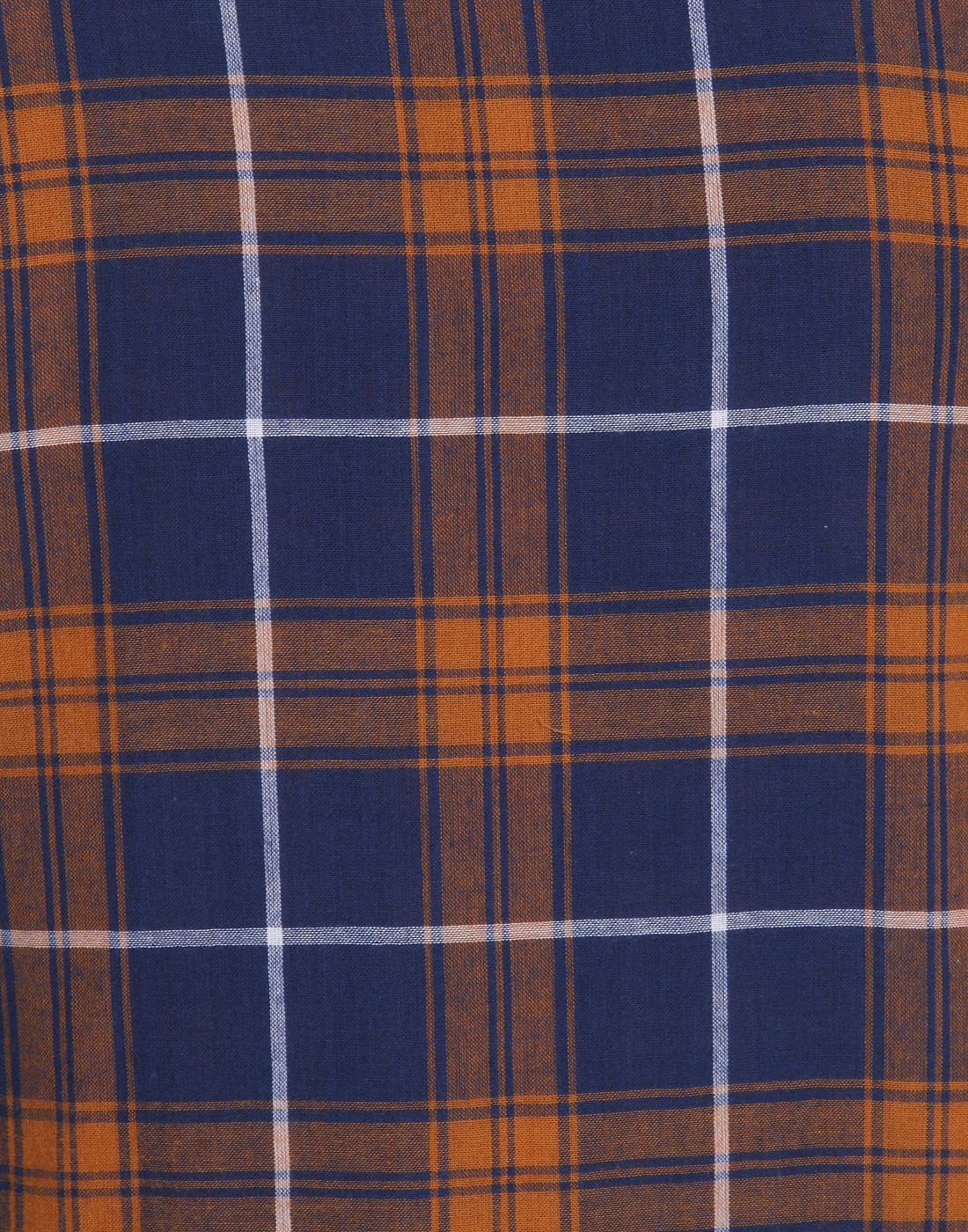 Orange Check Slim Fit Shirt