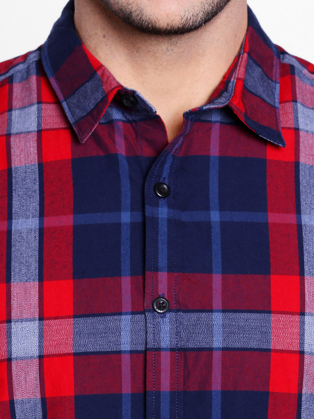 Red Check Slim Fit Shirt