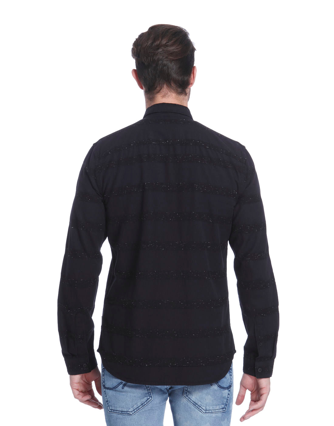 Black Striped Slim Fit Shirt