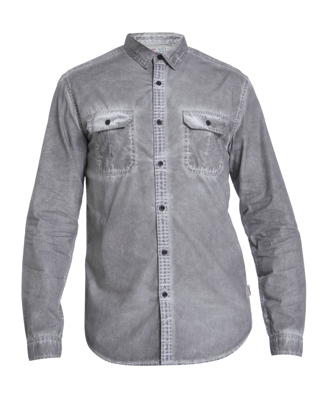 Grey Over Dyed Slim Fit Shirt