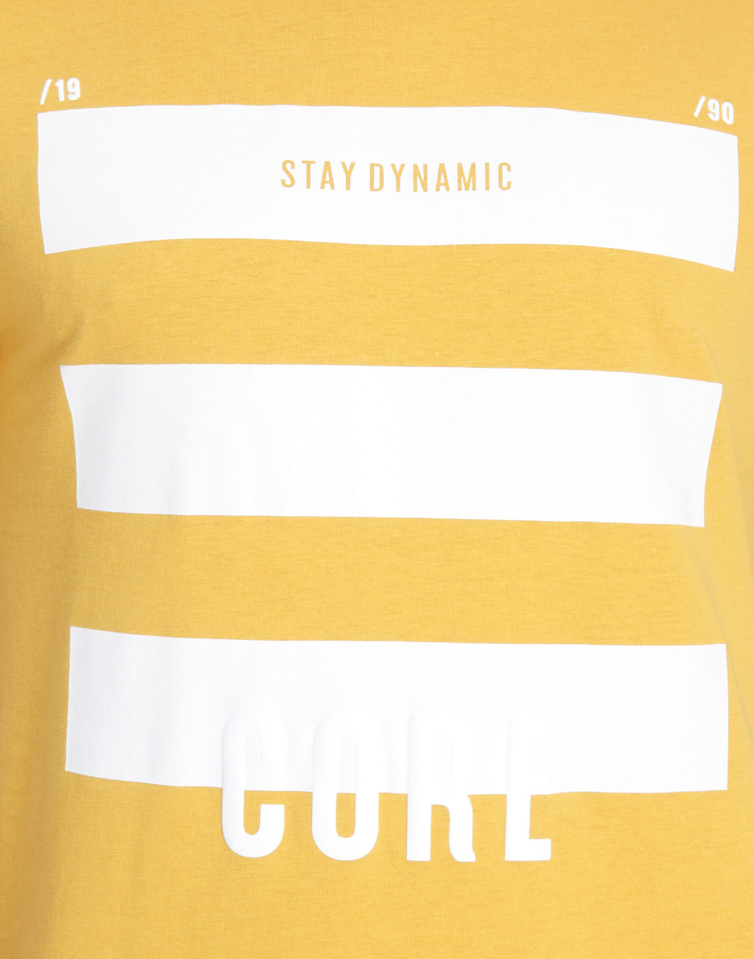 Yellow Graphic Print Crew Neck T-Shirt