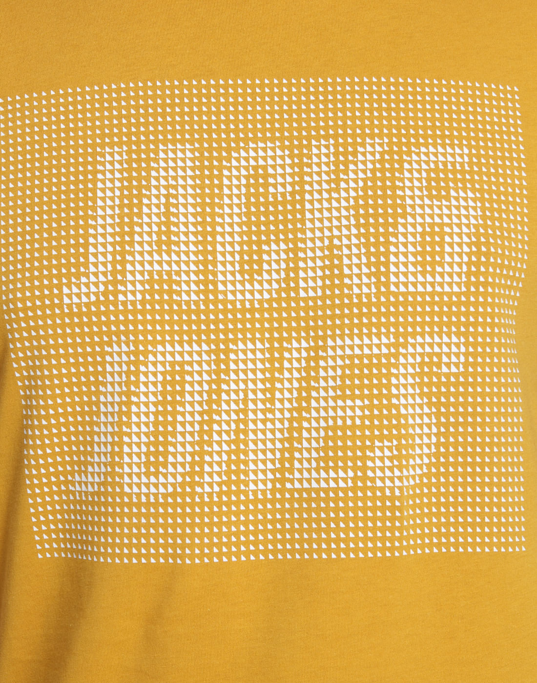 Yellow Logo Printed Crew Neck T-Shirt