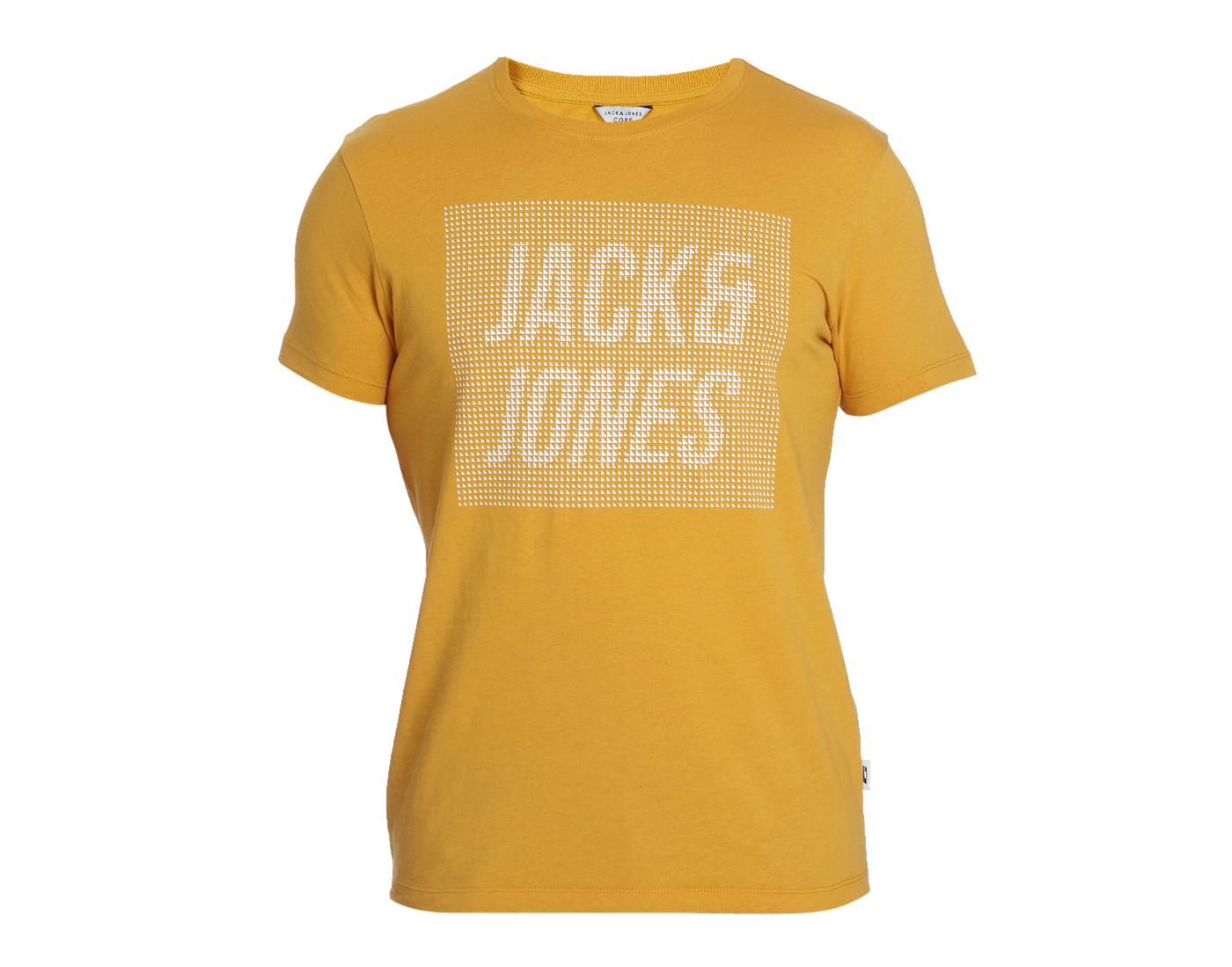Yellow Logo Printed Crew Neck T-Shirt