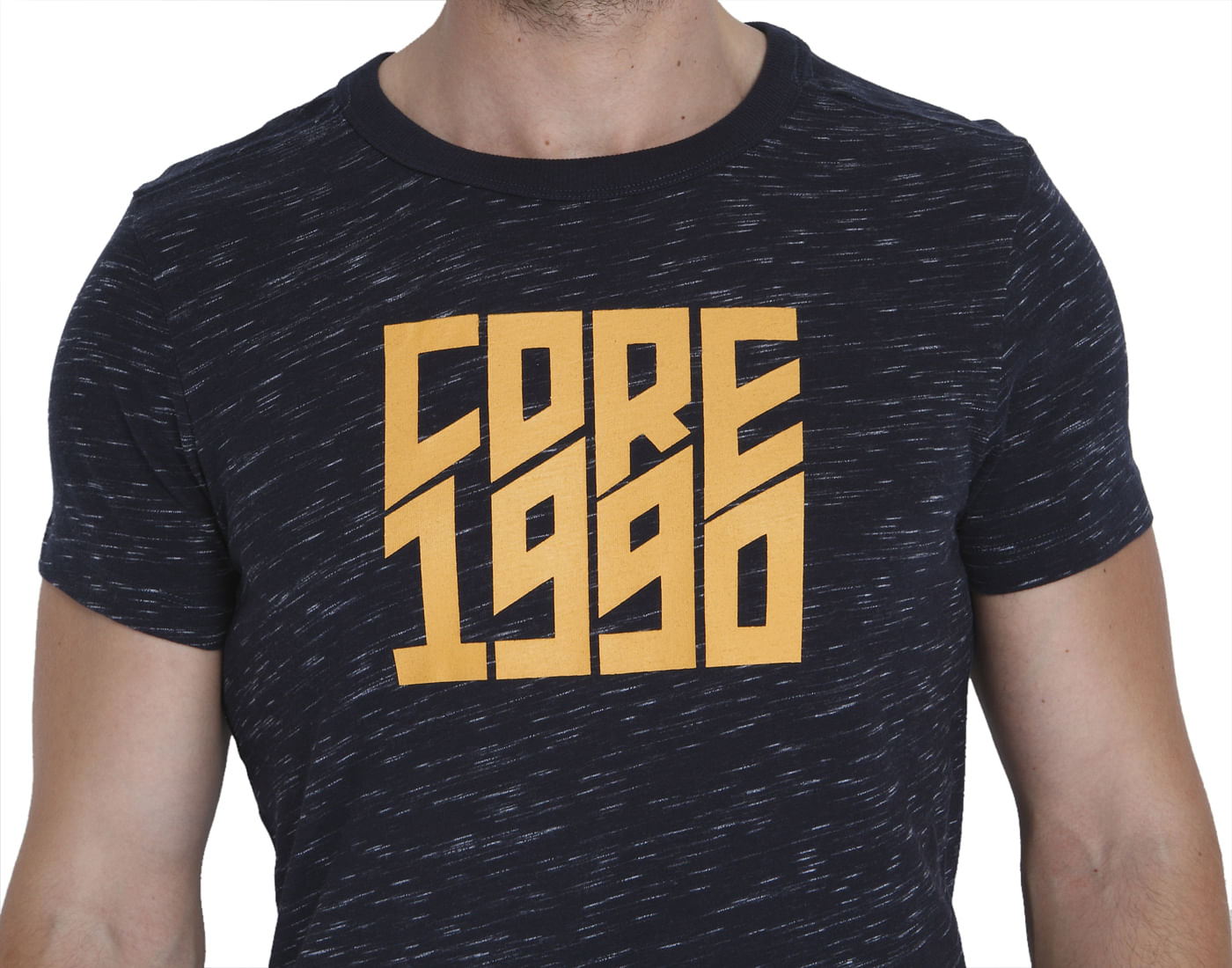 Dark Blue Graphic Print Crew Neck T-Shirt