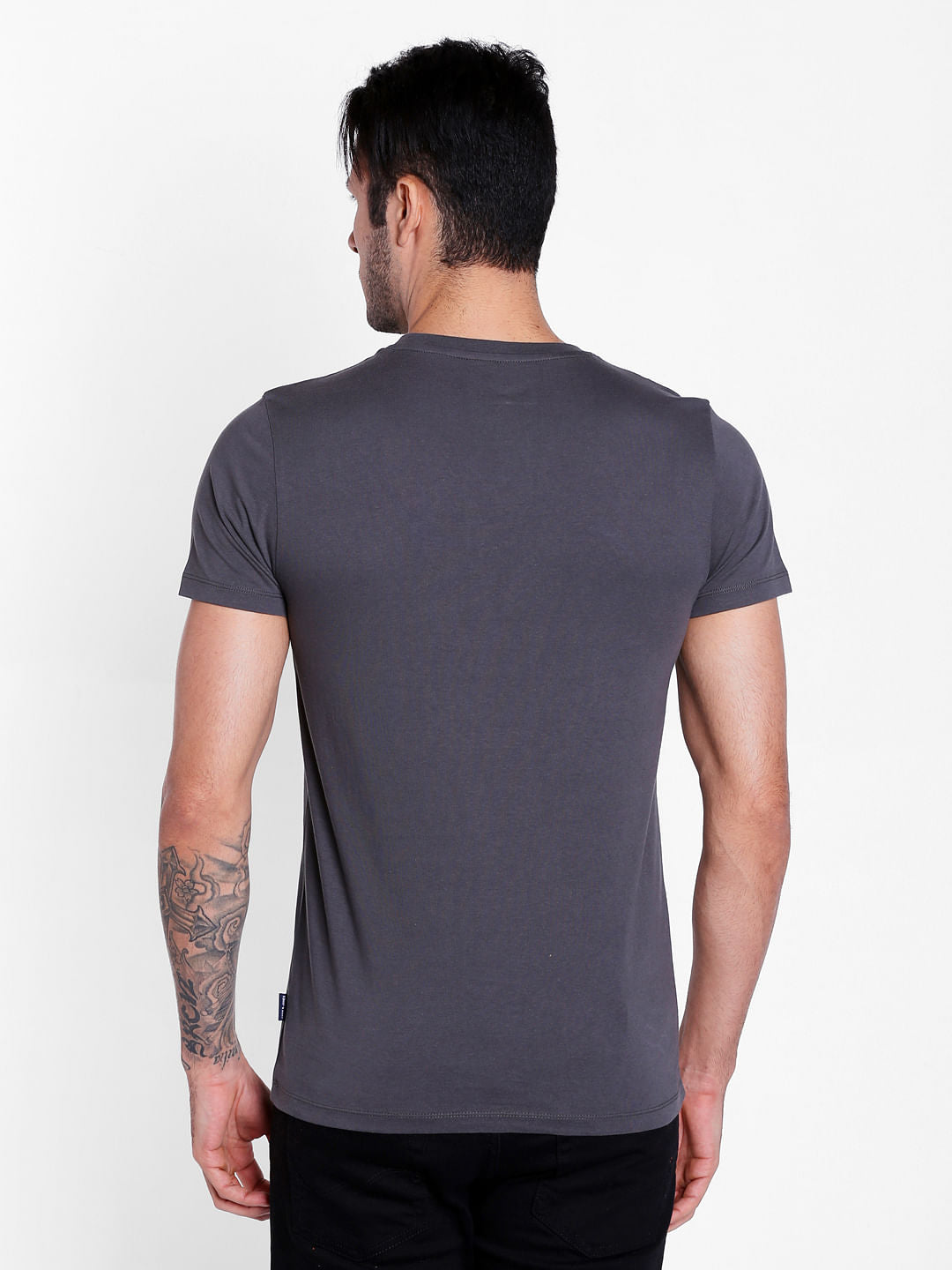 Grey Paint Logo Crew Neck T-Shirt