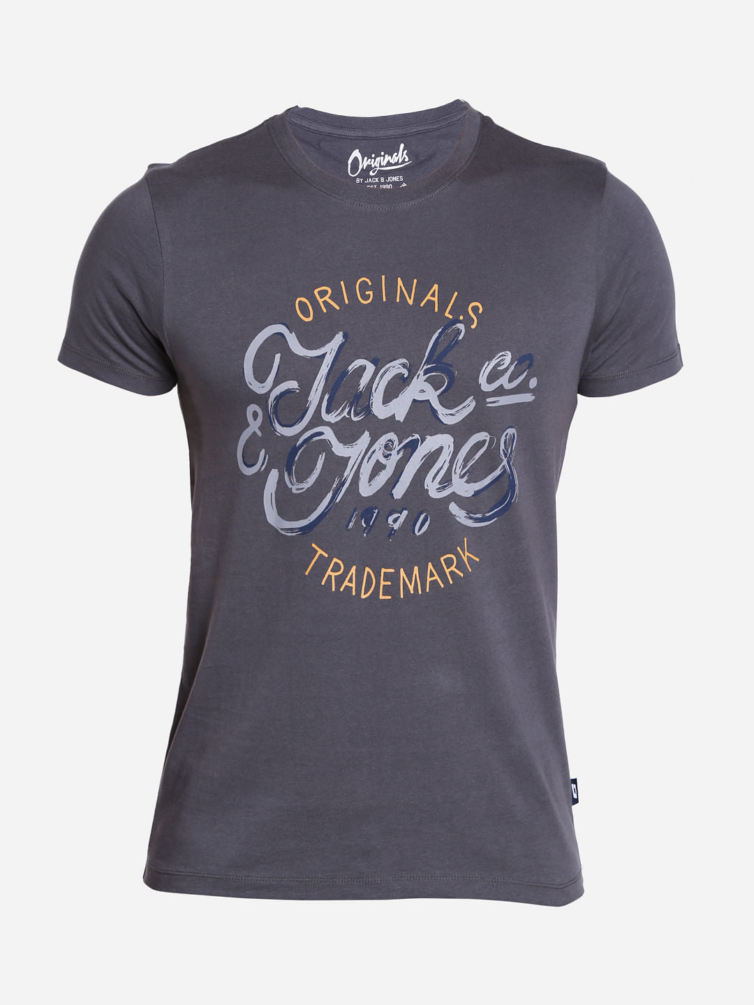 Grey Paint Logo Crew Neck T-Shirt