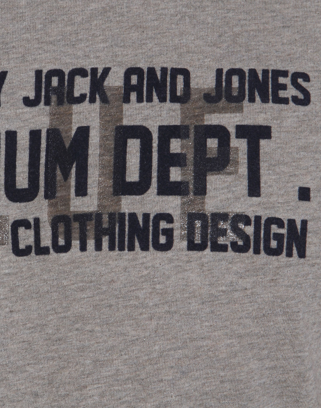 Grey Text Print Crew Neck T-Shirt