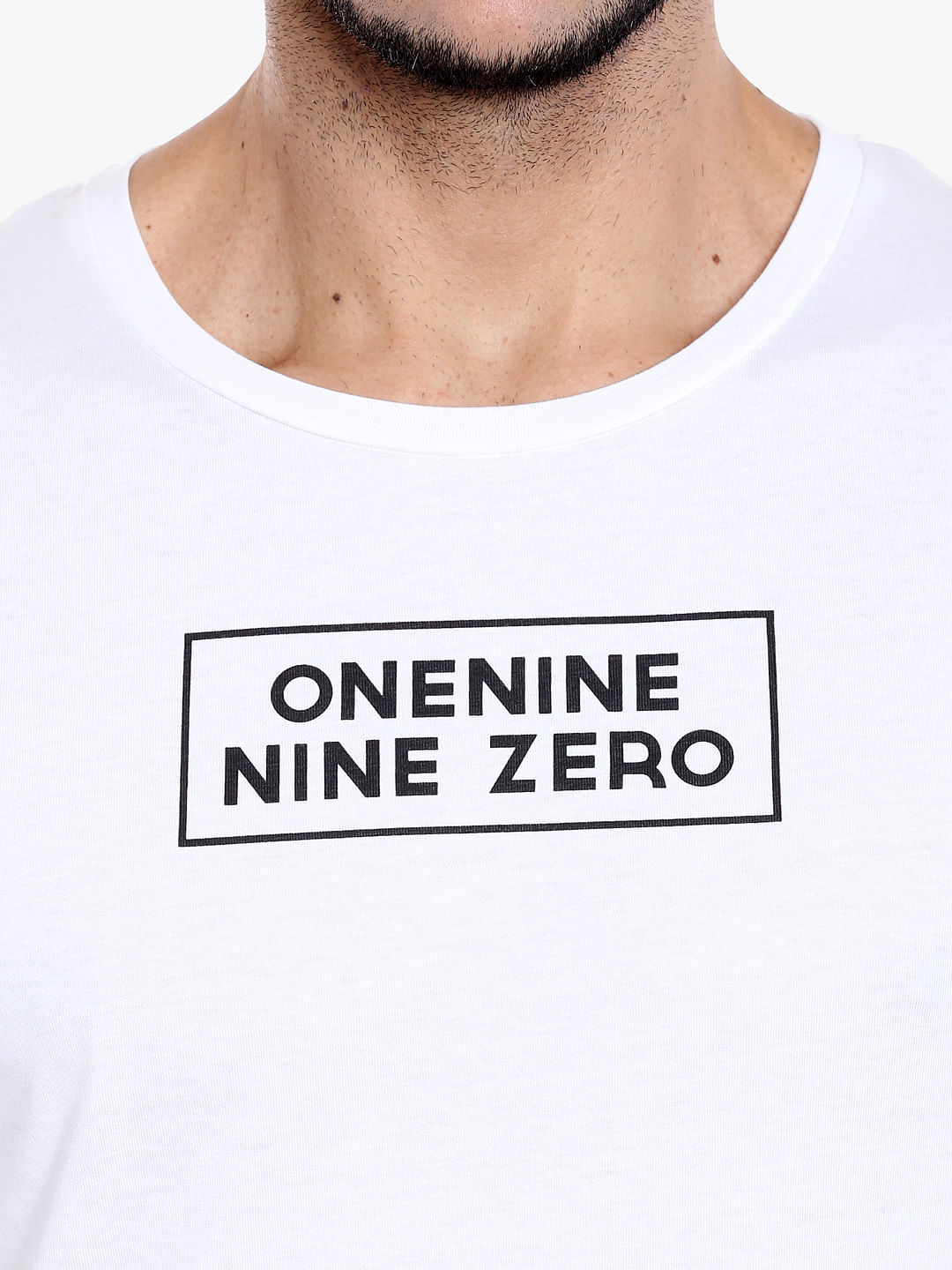 White Graphic Print Crew Neck T-Shirt