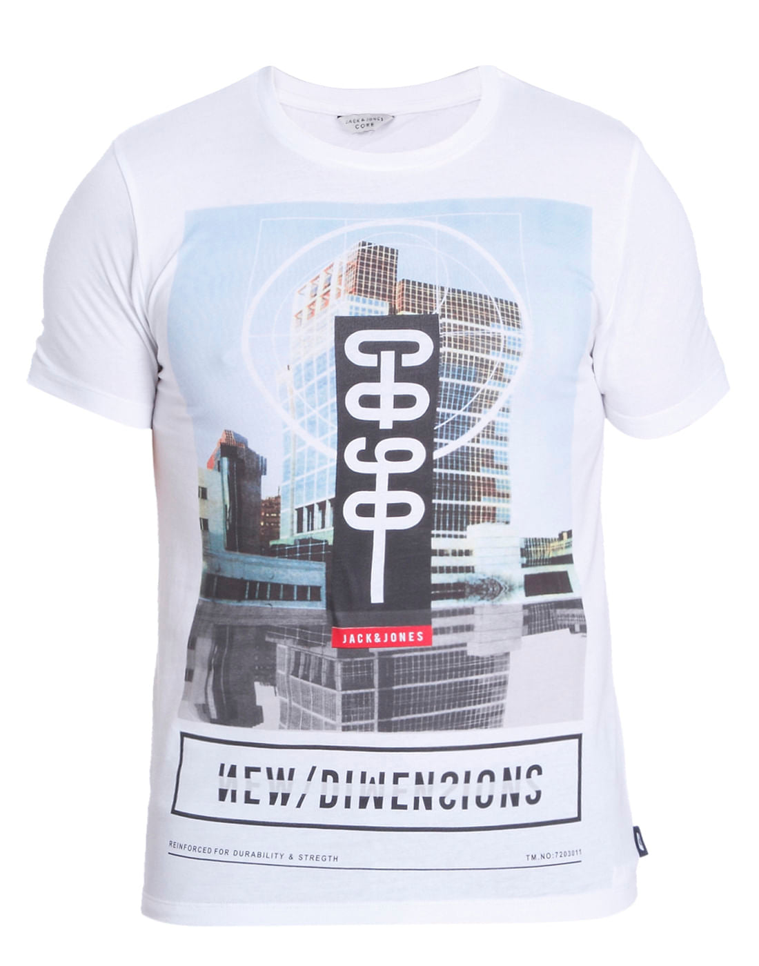 White Graphic Print Crew Neck T-Shirt
