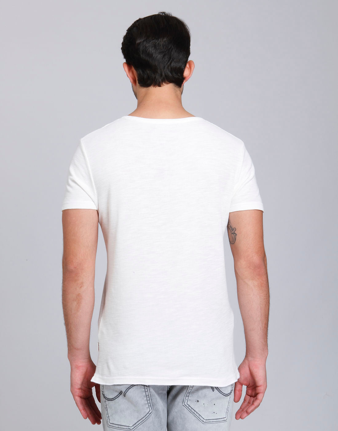 White Graphic Print Crew Neck T-Shirt