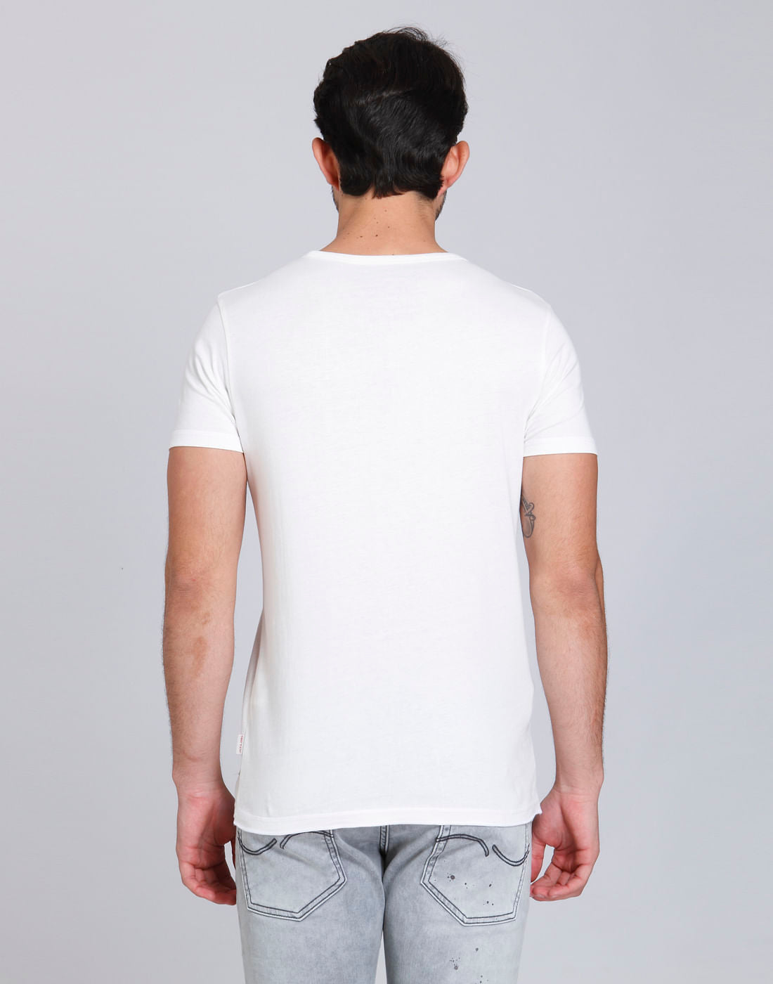 White Graphic Print Crew Neck T-Shirt