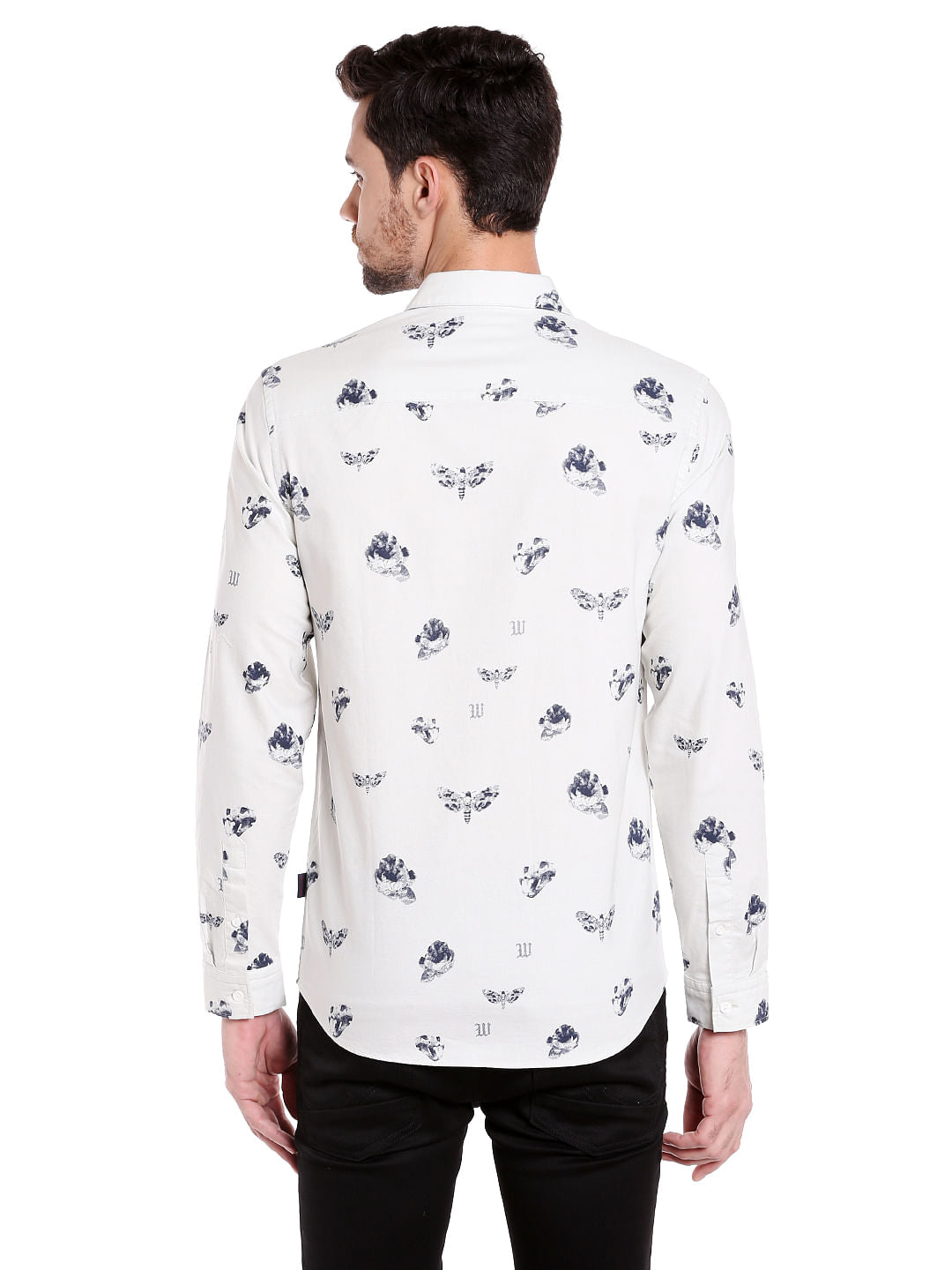 Off White Dragonfly Print Slim Fit Shirt