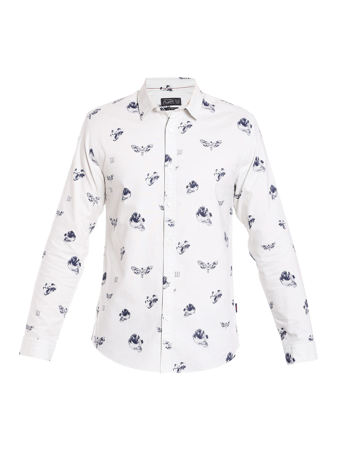 Off White Dragonfly Print Slim Fit Shirt