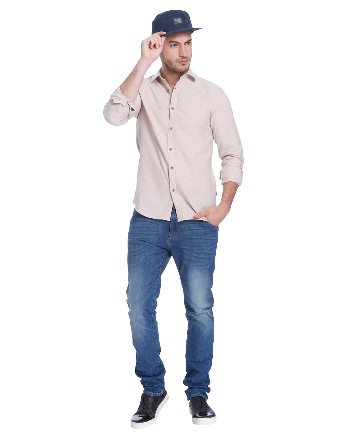 Beige Slim Fit Shirt