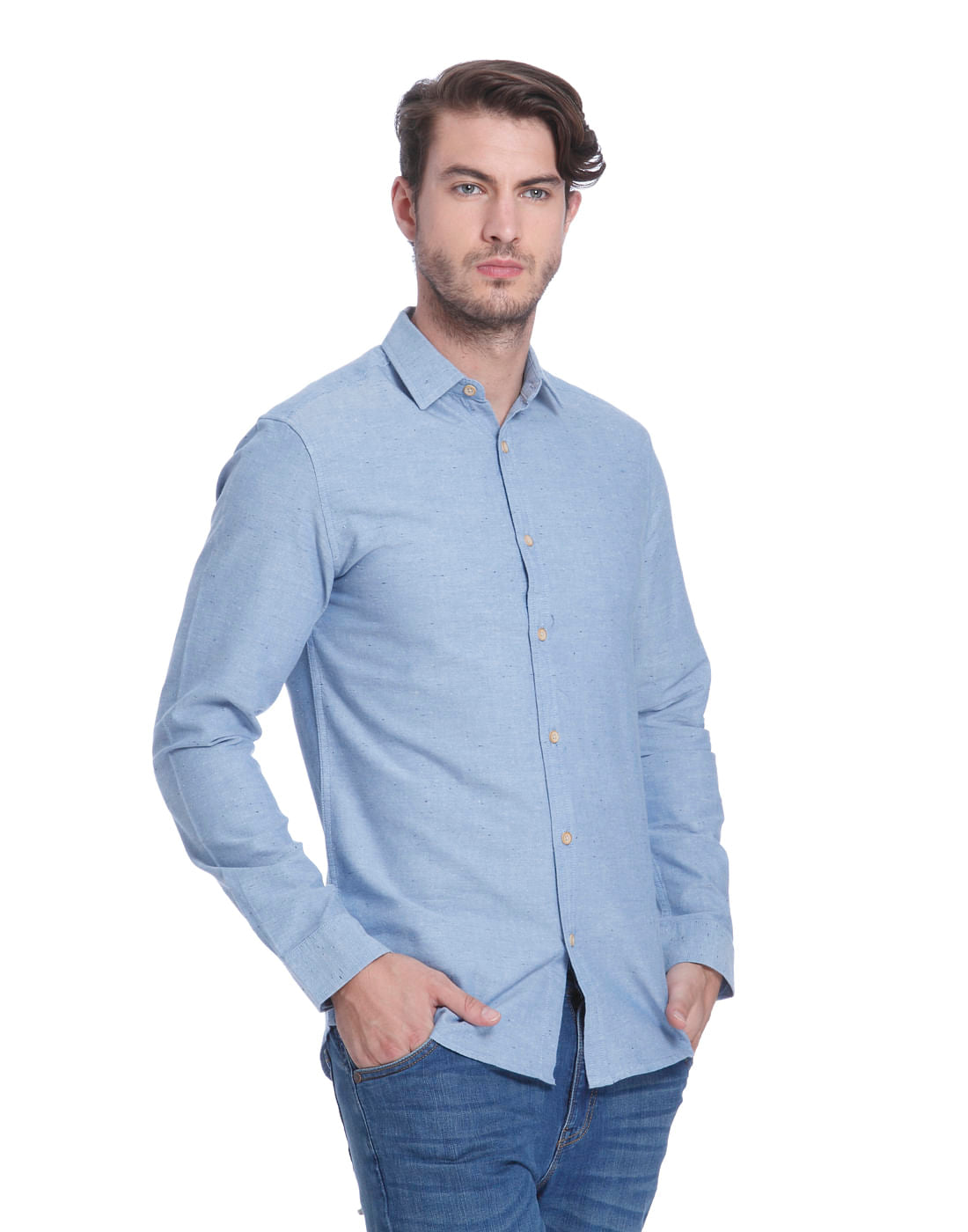 Powder Blue Slim Fit Shirt
