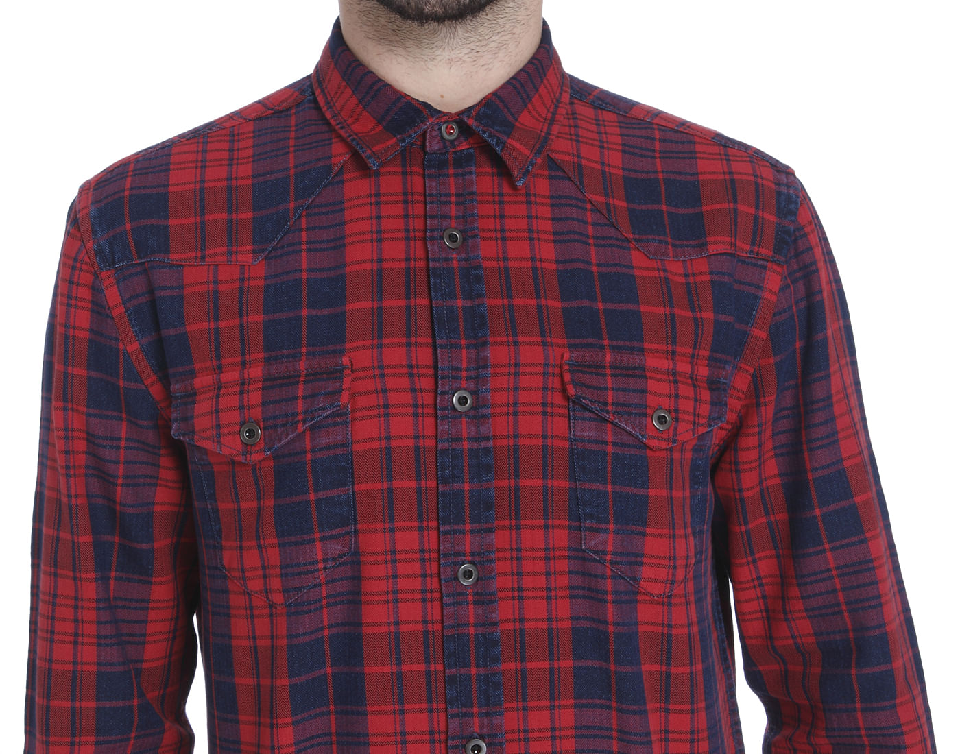 Red Check Slim Fit Shirt