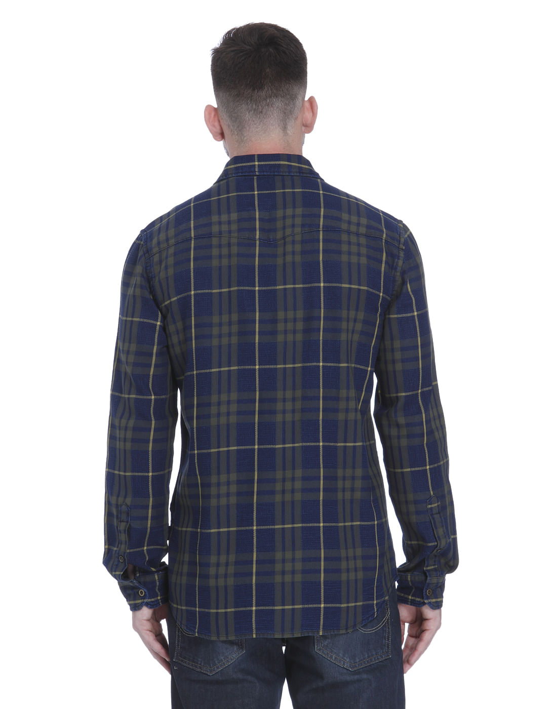 Blue Check Slim Fit Shirt