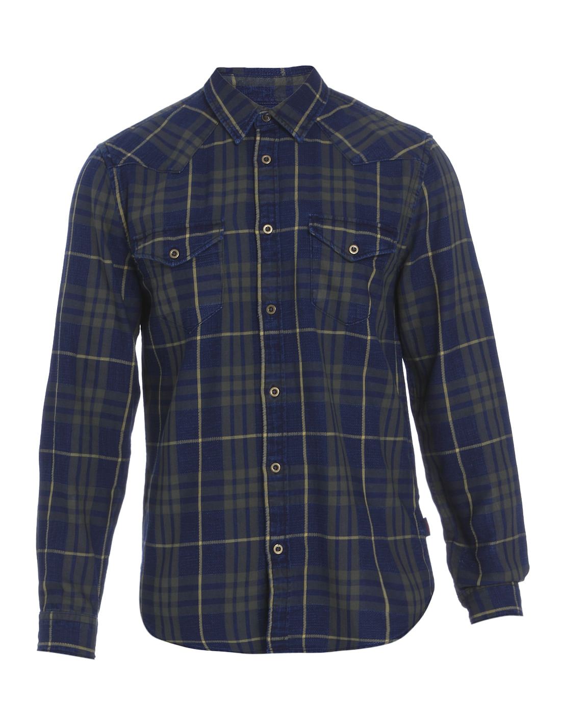 Blue Check Slim Fit Shirt