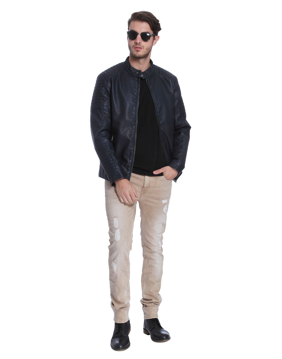 Light Brown Distressed Skinny Jeans