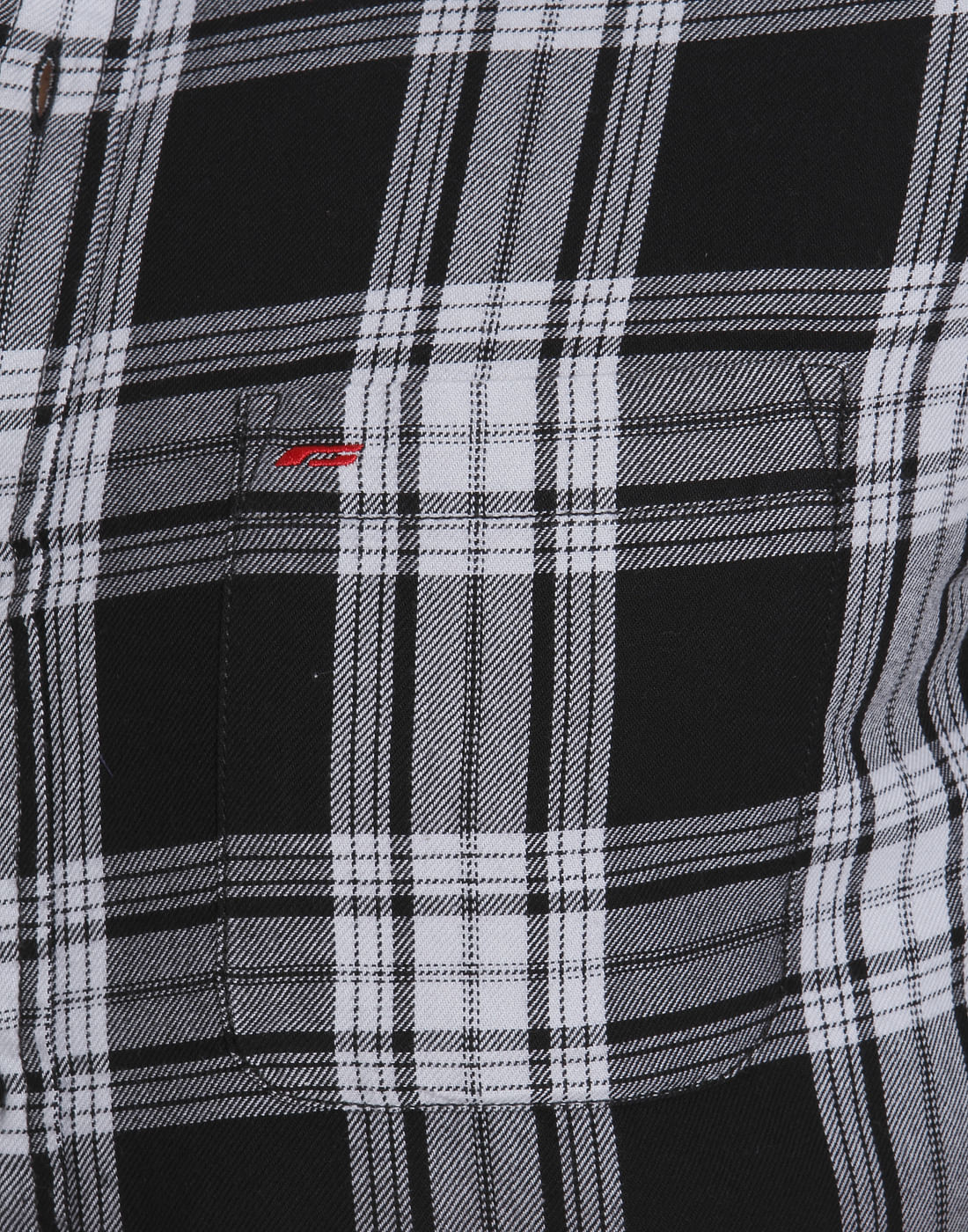 Black & White Check Slim Fit Shirt