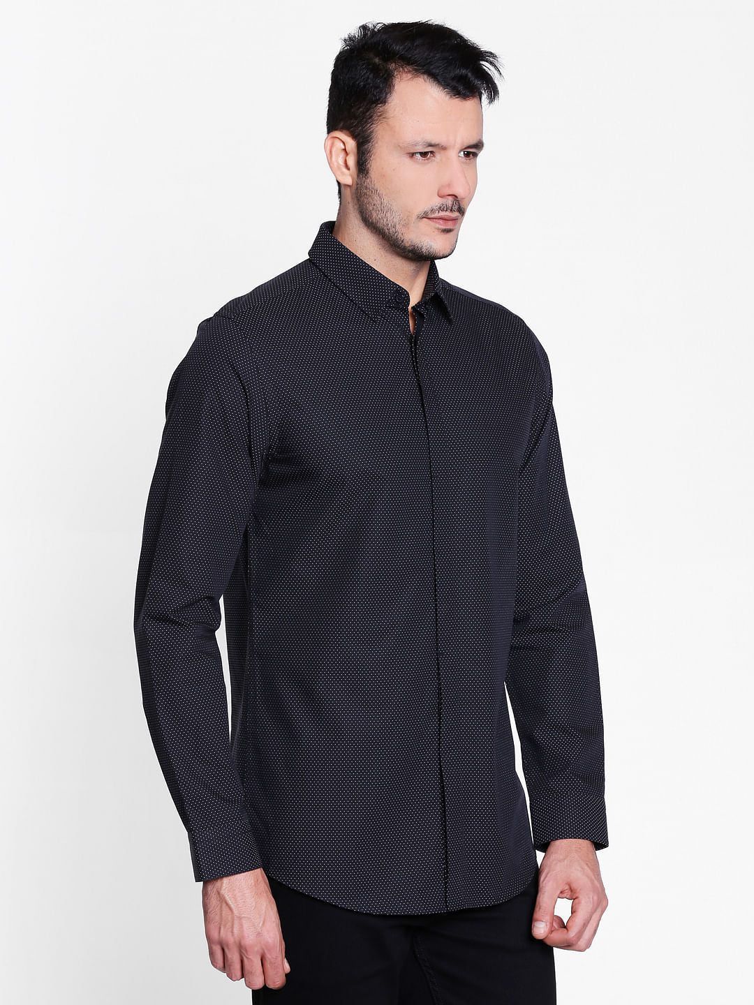 Black Slim Fit Shirt