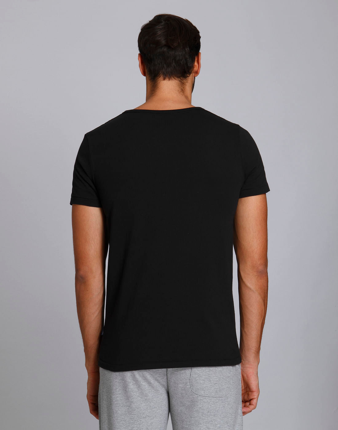 Blue Graphic Print Crew Neck T-Shirt