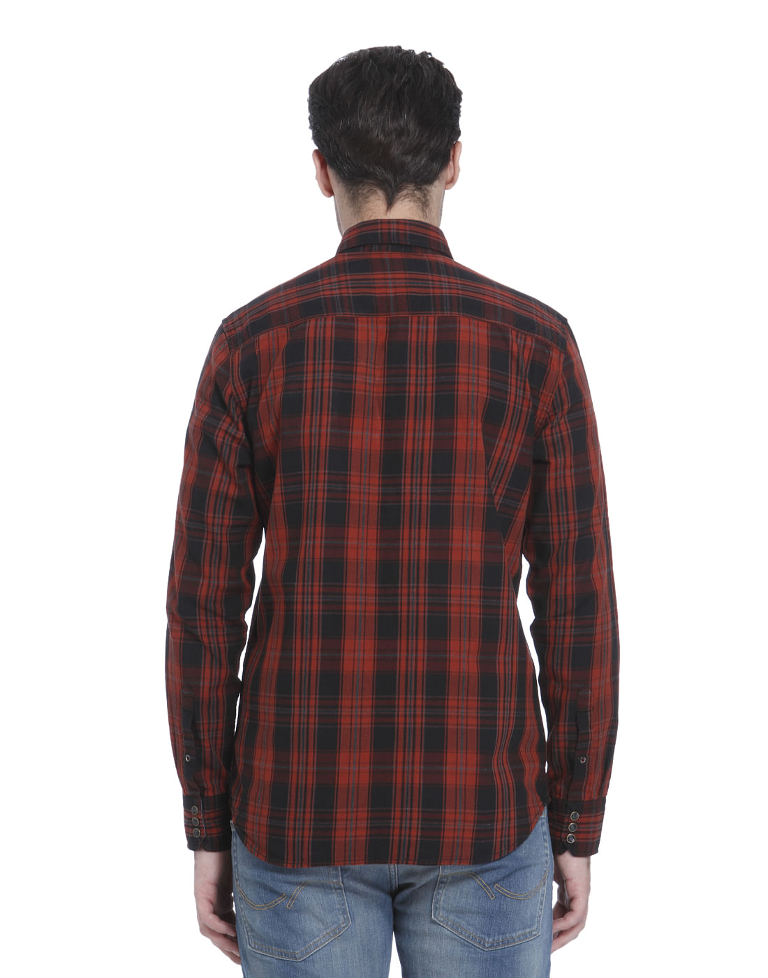 Red Check Slim Fit Shirt