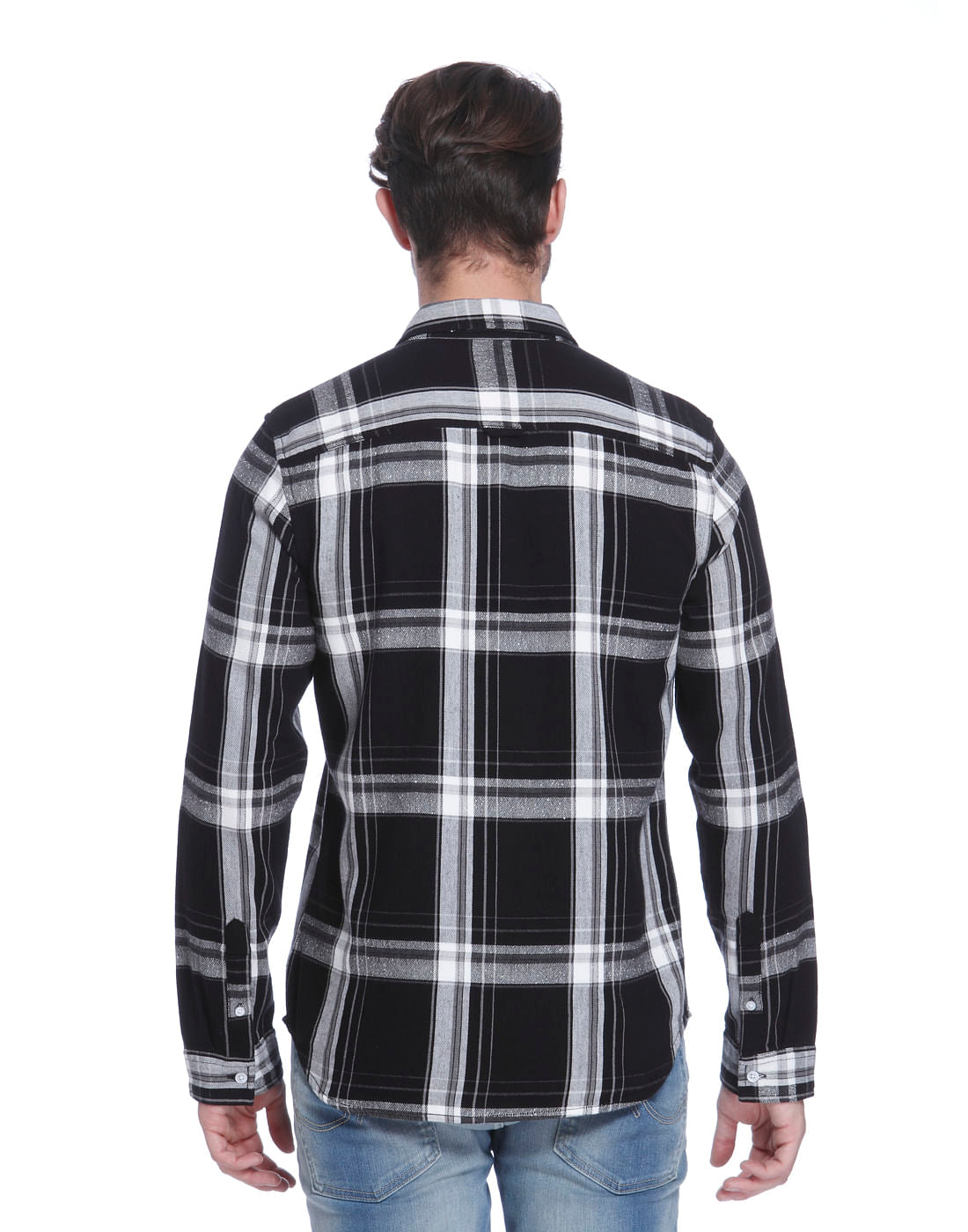 Black Check Slim Fit Shirt