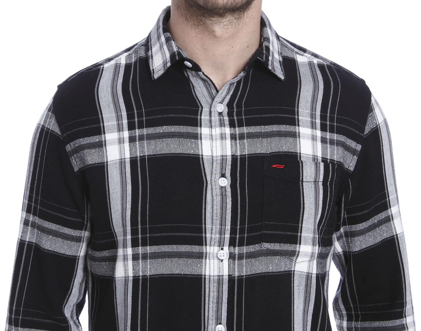 Black Check Slim Fit Shirt