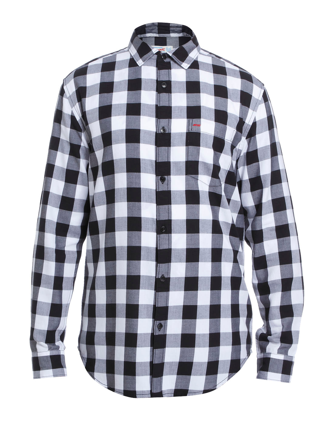 Black & White Slim Fit Check Shirt