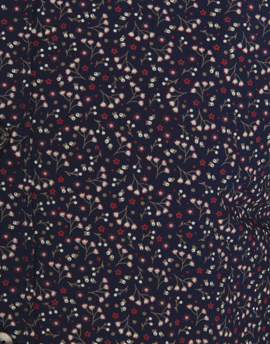 Dark Blue Floral Print Slim Fit Shirt
