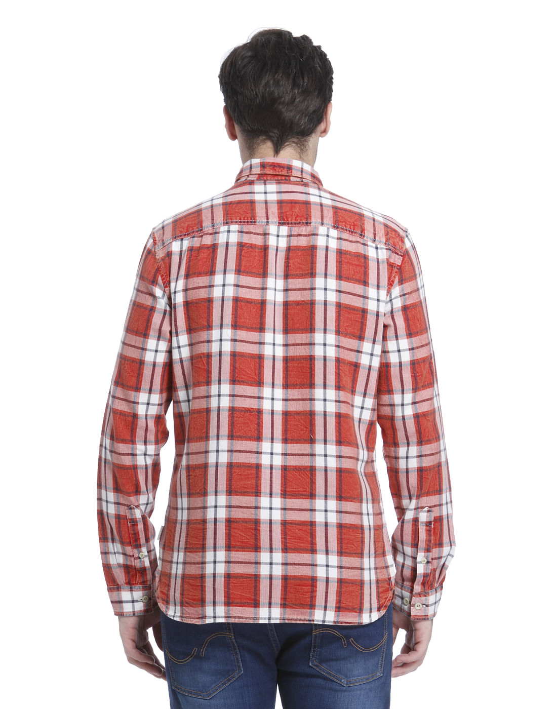 Red Check Slim Fit Shirt