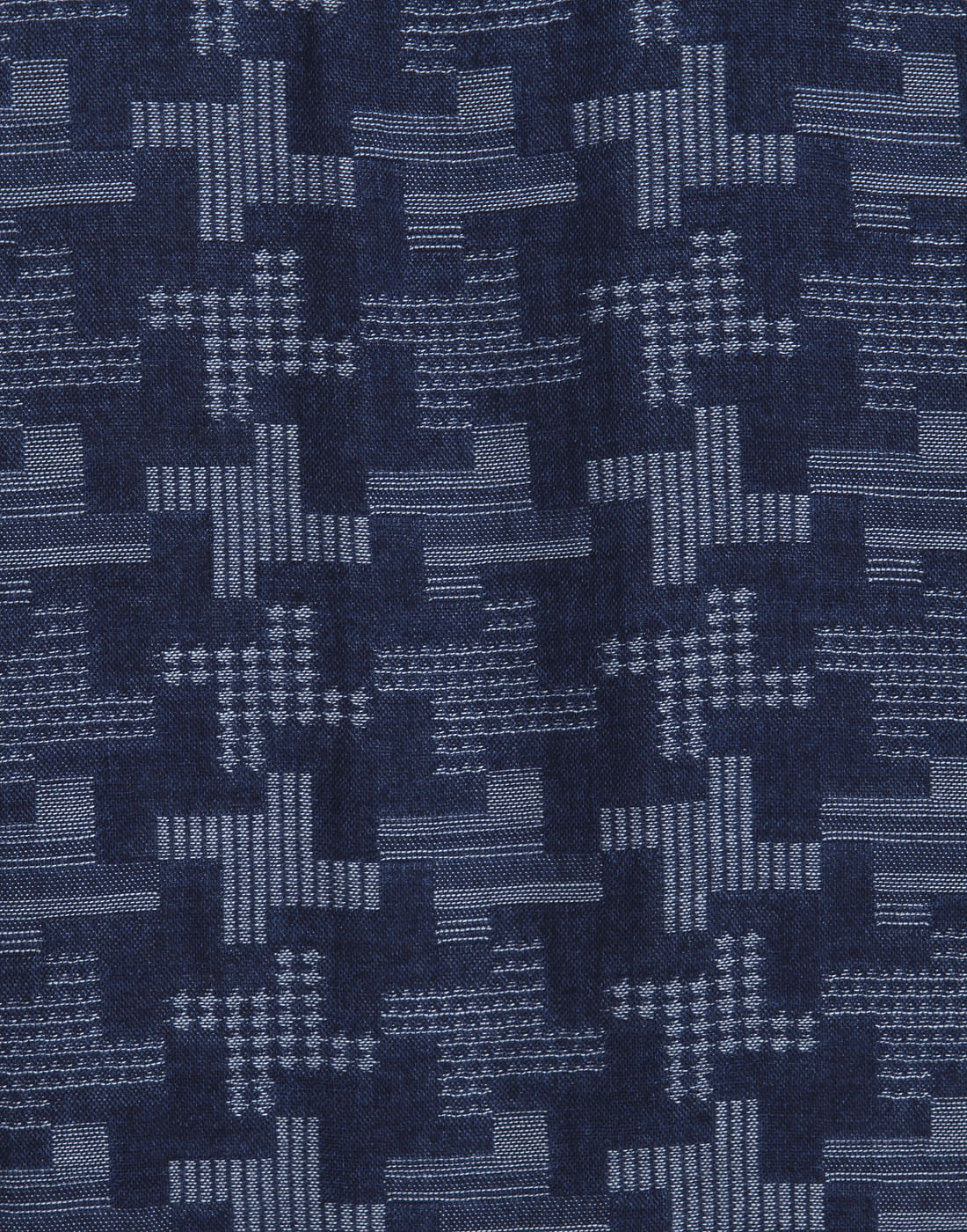Blue Printed Slim Fit Shirt