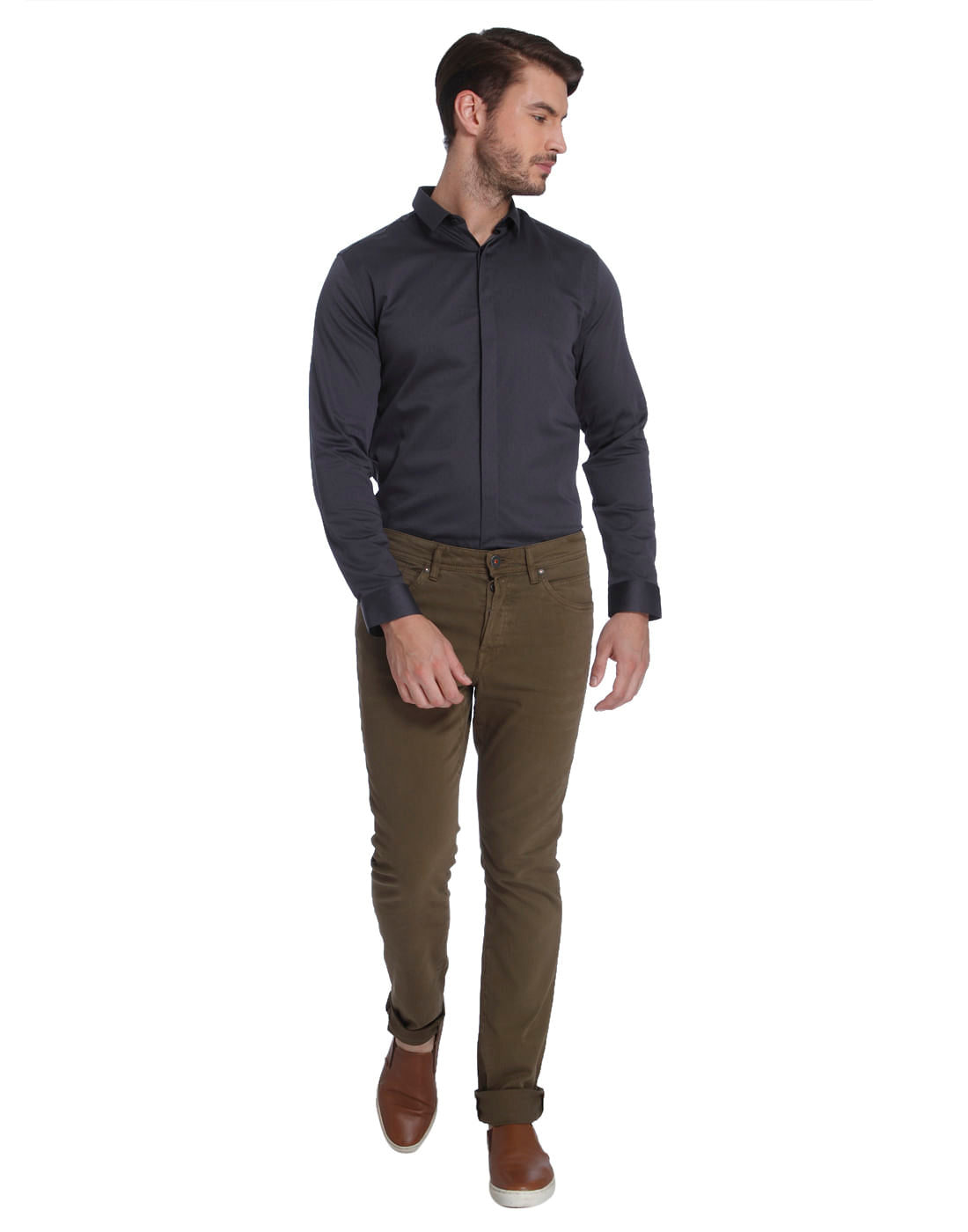 Dark Grey All Over Print Shirt